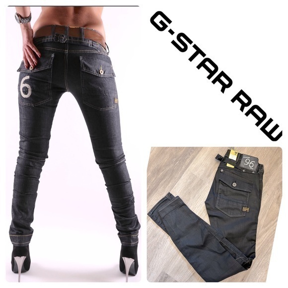New With Tags G-Star Raw Heritage Embro Tapered Fit Biker Style Jeans. 25x32